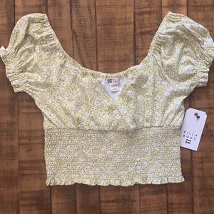 Billabong Smocked Floral Top